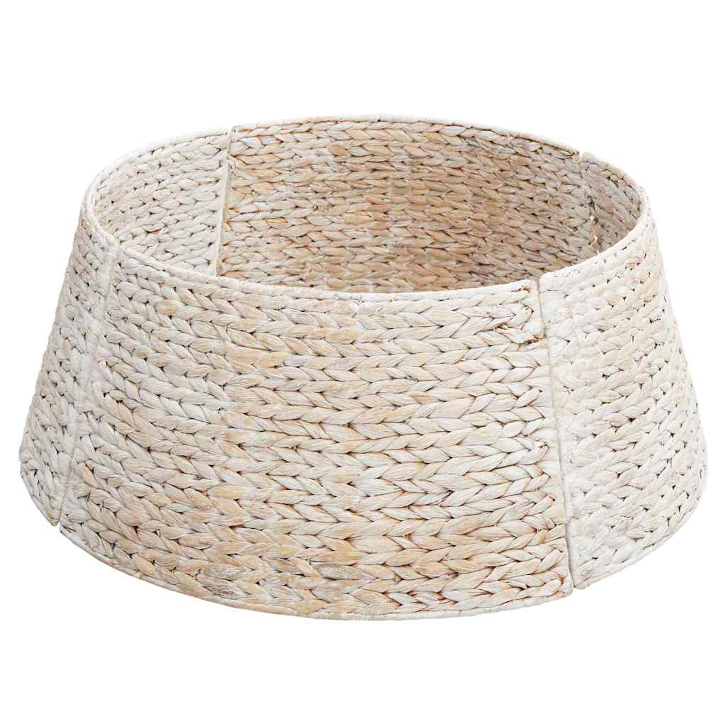 Christmas Tree Collar White 60 x 60 x 22 cm Water hyacinth